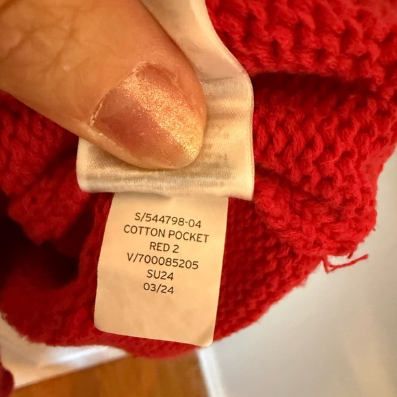 GAP Red V-Neck Pocket Cardigan Sweater XL - Picture 6 of 6